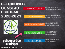 Calendario elecciones Consejo Escolar 20/21